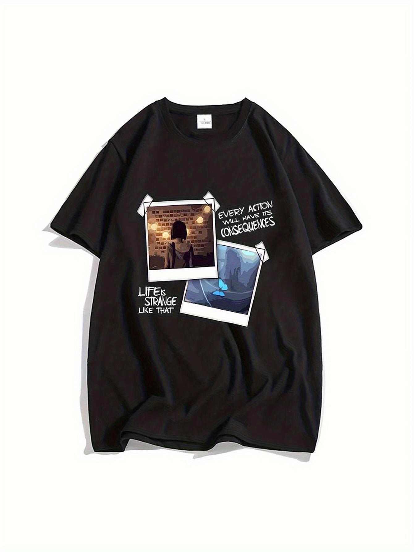 Anime Convention Merchandise - Męska koszulka graficzna Life Is Strange